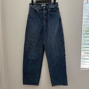Uniqlo Classic Wide-leg Blue Jeans Size 25×32
